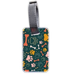 Dog Paw Colorful Fabrics Digitally Luggage Tag (two Sides) by Wav3s