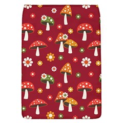 Woodland Mushroom And Daisy Seamless Pattern On Red Background Removable Flap Cover (l) by Wav3s