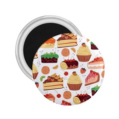 Seamless Pattern Hand Drawing Cartoon Dessert And Cake 2 25  Magnets