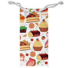 Seamless Pattern Hand Drawing Cartoon Dessert And Cake Jewelry Bag