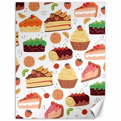 Seamless Pattern Hand Drawing Cartoon Dessert And Cake Canvas 18  X 24 