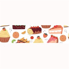 Seamless Pattern Hand Drawing Cartoon Dessert And Cake Large Bar Mat