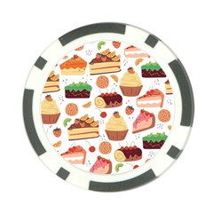 Seamless Pattern Hand Drawing Cartoon Dessert And Cake Poker Chip Card Guard (10 Pack) by Wav3s