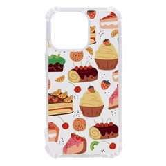 Seamless Pattern Hand Drawing Cartoon Dessert And Cake Iphone 13 Pro Tpu Uv Print Case by Wav3s