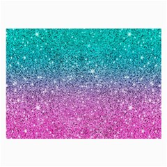 Pink And Turquoise Glitter Large Glasses Cloth