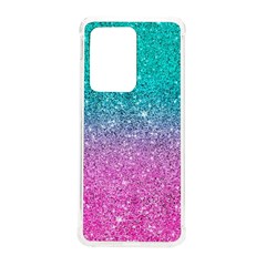 Pink And Turquoise Glitter Samsung Galaxy S20 Ultra 6 9 Inch Tpu Uv Case by Wav3s