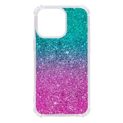 Pink And Turquoise Glitter Iphone 13 Pro Tpu Uv Print Case by Wav3s
