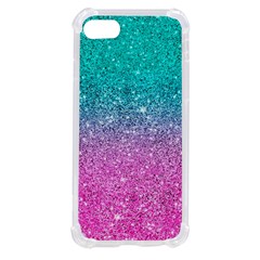 Pink And Turquoise Glitter Iphone Se by Wav3s