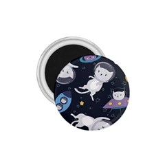 Space Cat Illustration Pattern Astronaut 1 75  Magnets