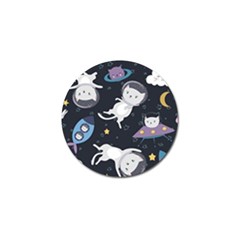 Space Cat Illustration Pattern Astronaut Golf Ball Marker (10 Pack)