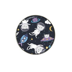 Space Cat Illustration Pattern Astronaut Hat Clip Ball Marker (10 Pack) by Wav3s