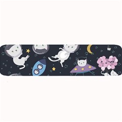 Space Cat Illustration Pattern Astronaut Large Bar Mat