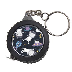 Space Cat Illustration Pattern Astronaut Measuring Tape by Wav3s