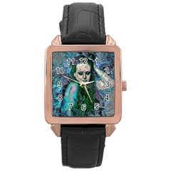 Alphonse Woman Rose Gold Leather Watch  by MRNStudios