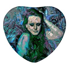 Alphonse Woman Heart Glass Fridge Magnet (4 Pack) by MRNStudios