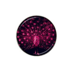 Peacock Pink Black Feather Abstract Hat Clip Ball Marker (4 Pack)