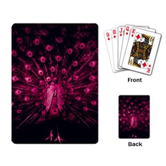 Peacock Pink Black Feather Abstract Playing Cards Single Design (rectangle)