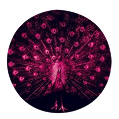 Peacock Pink Black Feather Abstract Pop Socket by Wav3s