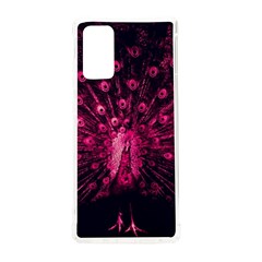 Peacock Pink Black Feather Abstract Samsung Galaxy Note 20 Tpu Uv Case by Wav3s