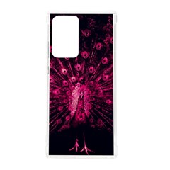 Peacock Pink Black Feather Abstract Samsung Galaxy Note 20 Ultra Tpu Uv Case by Wav3s