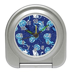 Cat Spacesuit Space Suit Astronaut Pattern Travel Alarm Clock