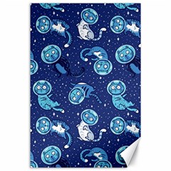 Cat Spacesuit Space Suit Astronaut Pattern Canvas 24  X 36 