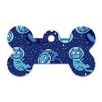 Cat Spacesuit Space Suit Astronaut Pattern Dog Tag Bone (Two Sides) Back