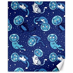 Cat Spacesuit Space Suit Astronaut Pattern Canvas 11  X 14 