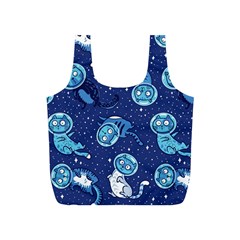 Cat Spacesuit Space Suit Astronaut Pattern Full Print Recycle Bag (s) by Wav3s