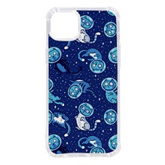 Cat Spacesuit Space Suit Astronaut Pattern Iphone 14 Plus Tpu Uv Print Case by Wav3s