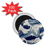 Japanese Wave Pattern 1 75  Magnets (100 Pack) 