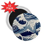 Japanese Wave Pattern 2.25  Magnets (10 pack)  Front