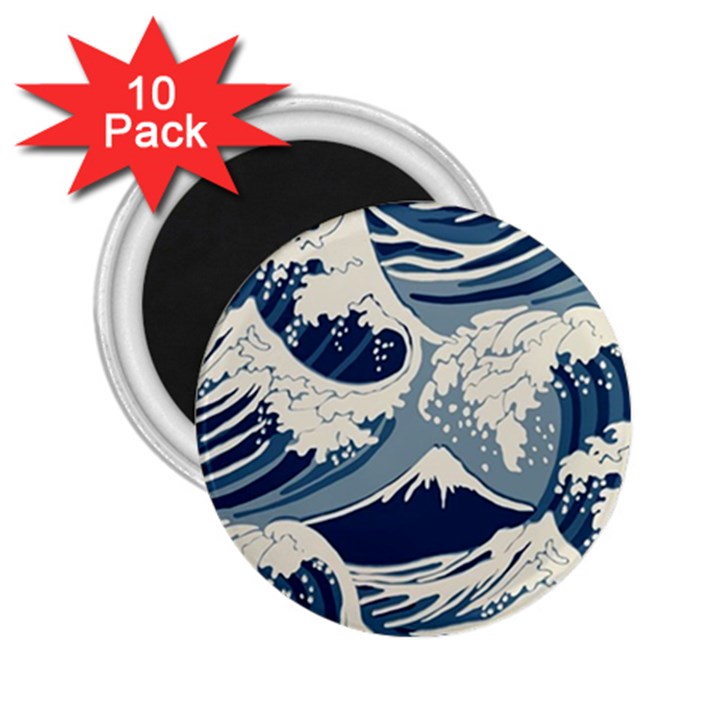 Japanese Wave Pattern 2.25  Magnets (10 pack) 