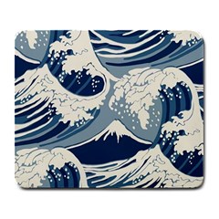 Japanese Wave Pattern Large Mousepad