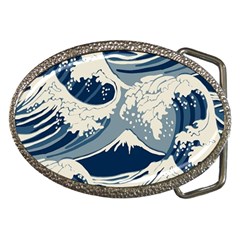 Japanese Wave Pattern Belt Buckles