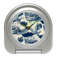 Japanese Wave Pattern Travel Alarm Clock by Wav3s