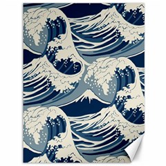 Japanese Wave Pattern Canvas 36  X 48 