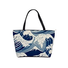 Japanese Wave Pattern Classic Shoulder Handbag