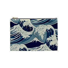 Japanese Wave Pattern Cosmetic Bag (Medium)