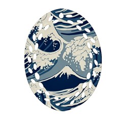 Japanese Wave Pattern Ornament (Oval Filigree)
