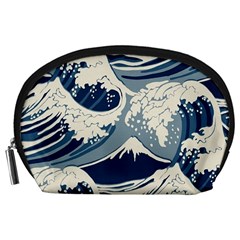 Japanese Wave Pattern Accessory Pouch (large)