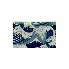 Japanese Wave Pattern Cosmetic Bag (XS)