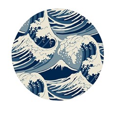 Japanese Wave Pattern Mini Round Pill Box (Pack of 5)