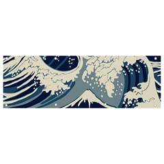 Japanese Wave Pattern Banner and Sign 9  x 3 