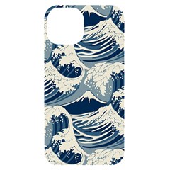 Japanese Wave Pattern iPhone 14 Black UV Print Case