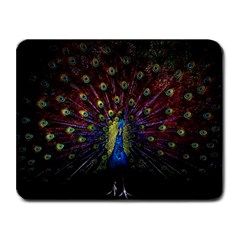 Peacock Feathers Small Mousepad by Wav3s