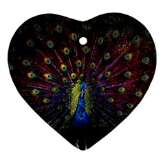 Peacock Feathers Ornament (heart)