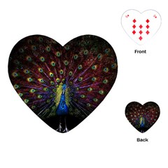 Peacock Feathers Playing Cards Single Design (heart)