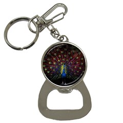 Peacock Feathers Bottle Opener Key Chain