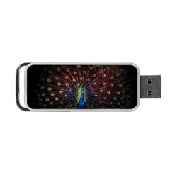 Peacock Feathers Portable Usb Flash (two Sides) by Wav3s